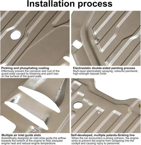 Vista 5 de GXARTS Protector contra salpicaduras del motor, protector debajo del automóvil, placa 74110-TBA-A00 90674-TY2-A01 Compatible con Honda Civic 2016