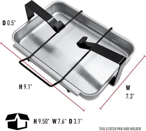 Vista 3 de Weber 7515 Catch Pan y titular