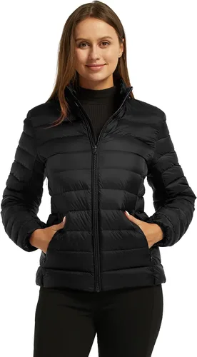Vista 3 de Wantdo - Chaqueta corta de plumón, ultra ligera, para mujer, empaquetable
