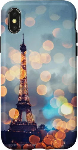 Vista 5 de iPhone 16 escénica Torre Eiffel París Francia por la noche Bokeh Majestic Case