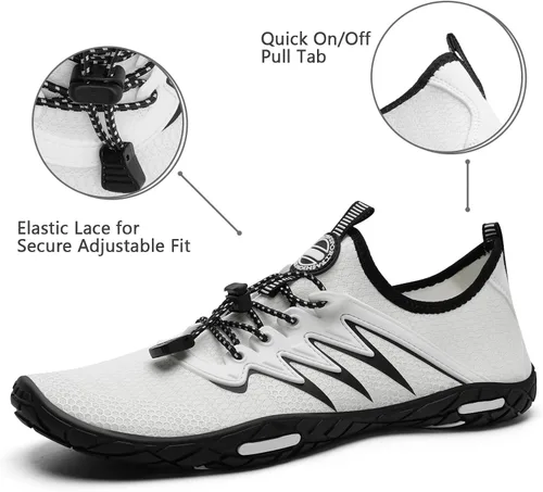 Vista 3 de Tenis impermeables para hombres y mujeres, descalzo, calcetín acuático de secado rápido para usar al aire libre, calzado deportivo para kayak
