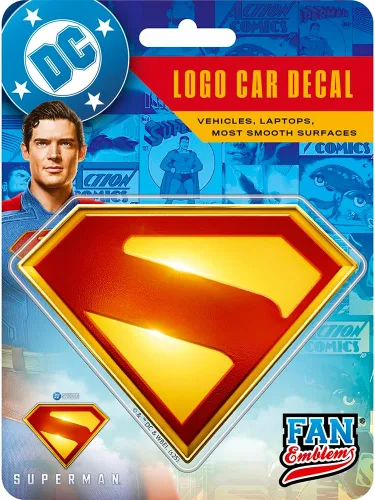 Vista 6 de Fan Emblems Calcomanía cromada para automóvil con licencia oficial de Superman (película de Superman 2025)