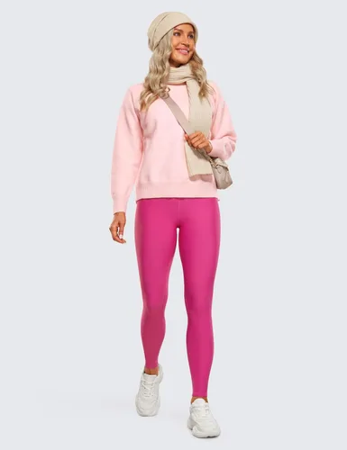 Vista 3 de CRZ YOGA Leggings térmicos con forro polar para mujer de 28 pulgadas, pantalones de senderismo cálidos para invierno, pantalones de yoga de cintura