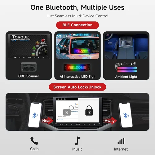 Vista 5 de ATOTO A5L 9 pulgadas doble DIN Android coche estéreo inalámbrico CarPlay Android Auto
