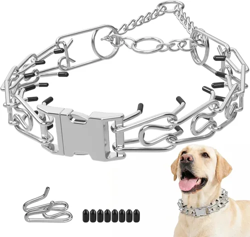 Vista 9 de Supet Collar de entrenamiento para perros sin tirones, collar de entrenamiento ajustable con hebilla para perros pequeños, medianos y grandes