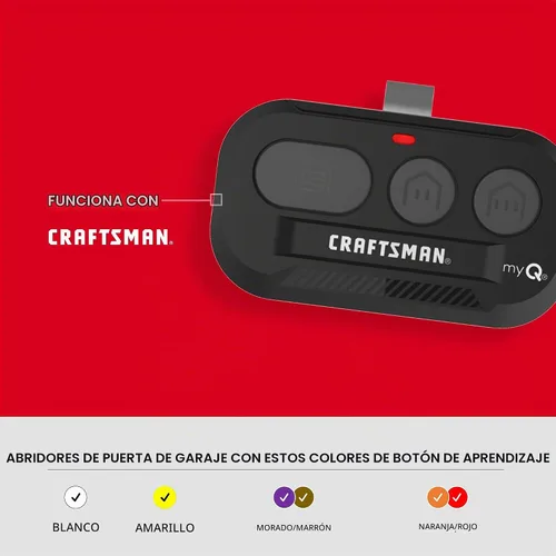 Vista 4 de Craftsman - Abridor de puerta de garaje con 3 botones Cifrado ultra seguro, 1 año de garantía, controla hasta 3 puertas de garaje