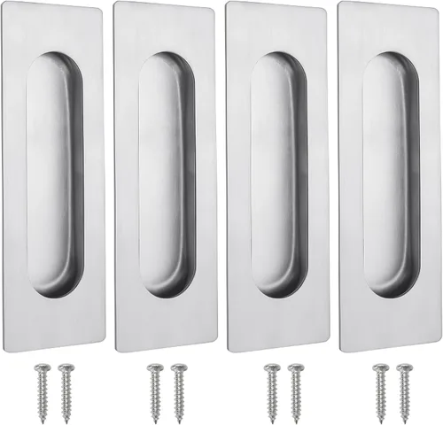 Vista 11 de CozyTower Tiradores empotrados de 4.72 pulgadas para puerta de armario, armario de cocina, manija de puerta corrediza pequeña, herrajes Acero