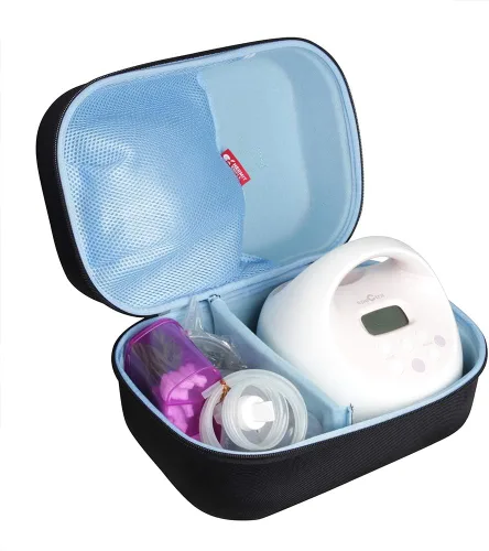 Vista 8 de Hermitshell Estuche rígido de viaje para extractor eléctrico de leche materna Spectra S1 S2 Plus (negro)