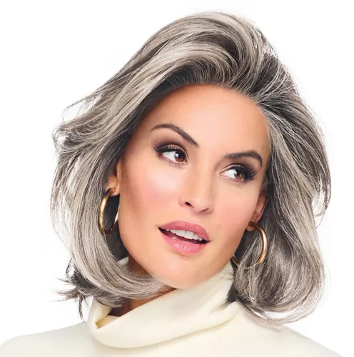 Vista 27 de Raquel Welch Flying Solo - Peluca para niños, 100% atada a mano por ropa de pelo, gorra pequeña promedio, RL10/12 castaño iluminado por el sol