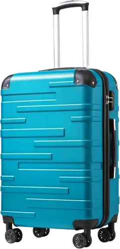 Vista 10 de Coolife Maleta extensible (solo 28") con cerradura TSA Spinner 2-Gris