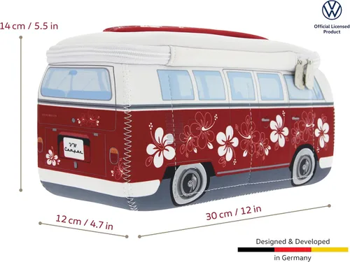 Vista 3 de BRISA VW Collection – Volkswagen Bolsa universal de neopreno para maquillaje, cosméticos, artículos de tocador para farmacia de viaje, en diseño