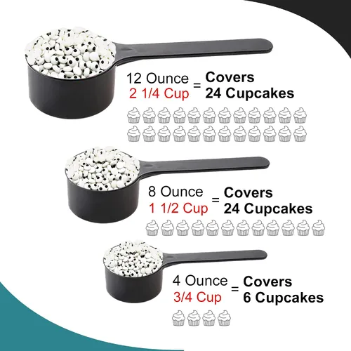 Vista 6 de Spooky Eye Toppers – Bolsa de dulces resellable de 4 onzas – Decoraciones comestibles para hornear – Ojos blancos divertidos para cupcakes