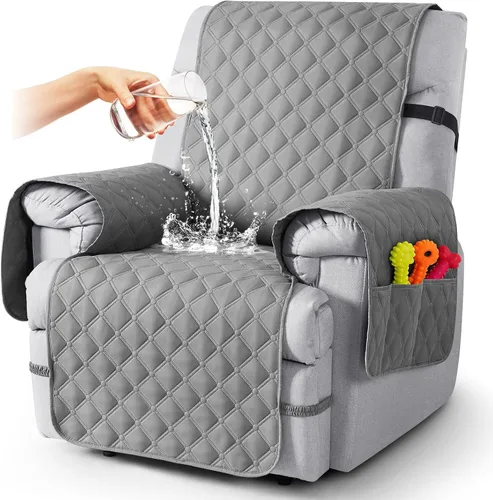 Vista 36 de TAOCOCO Fundas reclinables 100% impermeables, con correas para las piernas, funda de sofá reclinable reversible para silla reclinable, protector