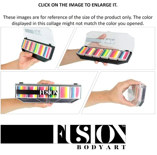 Vista 2 de Fusion Body Art - Paleta de pintura facial Spectrum Rainbow Splash