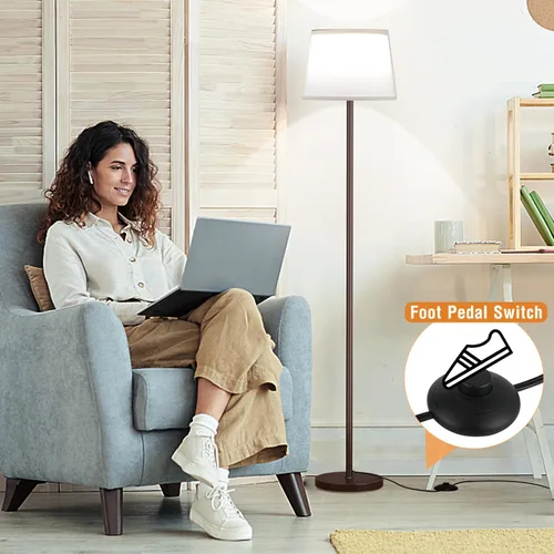 Vista 5 de Raexpectis Lámparas de pie mejoradas para sala de estar, lámpara de pie moderna con control remoto, colores regulables, temperatura