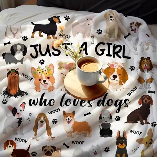 Vista 3 de Linda Manta para Perros de Cama Suave y Acogedora de Franela Manta Throw para Amantes de Perros Divertidos Regalos de Felpa de Mascota Cachorro