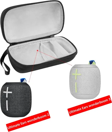 Vista 5 de Geekria Shield - Funda para altavoz compatible con Ultimate Ears Wonderboom 3/2, funda rígida de repuesto para altavoz portátil, bolsa de transporte