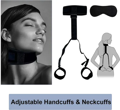Vista 3 de Bdsm - Kit de restricciones para cama sexual, correas de amarre sexual para tobillos y muñecas, juego de esposas para adultos, adultos, pulseras