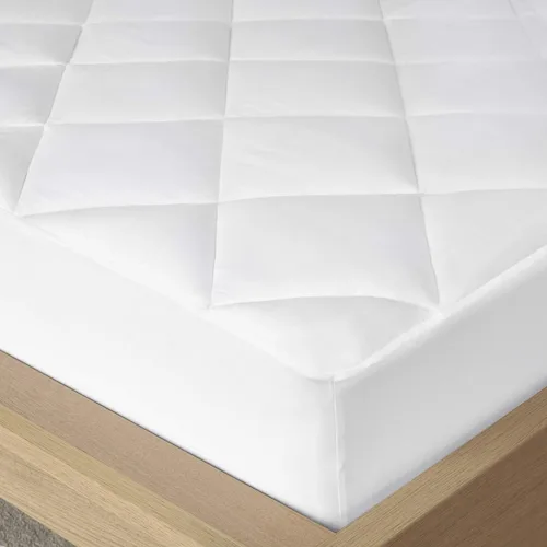 Vista 3 de Madison Park Quiet Nights - Funda protectora de colchón Edredón alternativo de plumón de algodón satinado de 300 hilos, impermeable