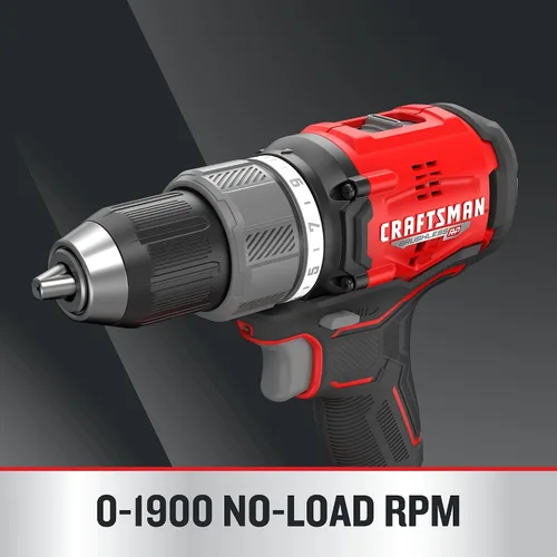 Vista 9 de CRAFTSMAN RP+ Kit de taladro/destornillador inalámbrico, con 2 baterías y cargador, sin escobillas (CMCD713C2)