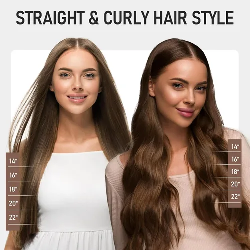 Vista 65 de VINBAO Extensiones de cabello humano con clip, balayage, color marrón ceniza a rubio caramelo, 14 pulgadas, 6 unidades, 3.53 onzas, 6