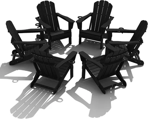 Vista 19 de Domi Folding Adirondack Chair with Cup Holder, Aruba