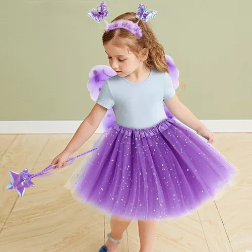 Vista 7 de Acecharming Disfraz de hada para niñas de 3 a 8 años