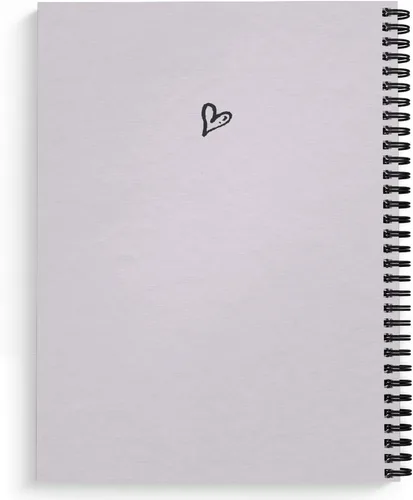 Vista 2 de Softcover Girl With A Dream - Cuaderno motivacional en espiral de 8.5 x 11 pulgadas, 120 páginas con rayas anchas, cubierta laminada brillante