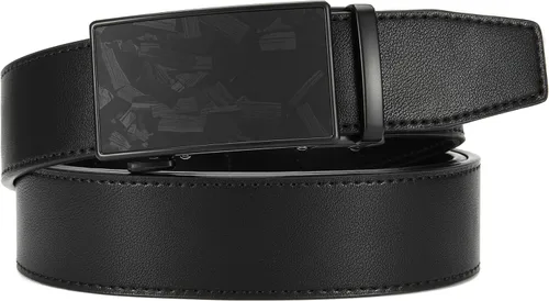 Vista 7 de CHAOREN Cinturón de trinquete de cuero para hombre, ajuste personalizable, estilo sin esfuerzo (1.378 in)