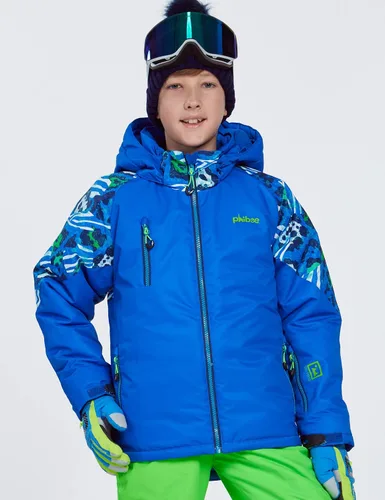 Vista 6 de PHIBEE Chaqueta de esquí impermeable transpirable para niños grandes