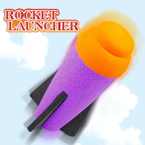 Vista 5 de Aevdor Paquete de 12 repuestos de mega misiles para lanzadores Nerf seleccionados, color morado Cuerpo hueco de espuma EVA, diseño de recarga