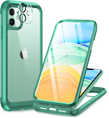 Vista 210 de Miracase - Funda magnética para iPhone 13 Pro Max de 6.7 pulgadas (compatible con MagSafe), transparente, completo, protector de pantalla de vidrio