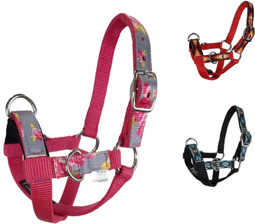 Vista 5 de Tahoe Tack Cabestro de entrenamiento de ovejas y cabras superpuestas de nailon con banda nasal acolchada