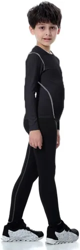Vista 2 de Conjunto de camisetas y pantalones de béisbol de compresión para niños y jóvenes, camisas atléticas de manga larga, pantalones de fútbol, pantalones