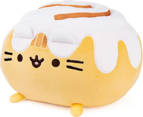 Vista 4 de GUND Pusheen Catfé - Rollo de canela Pusheen - Peluche de gato squisheen, 12 pulgadas