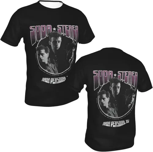 Vista 6 de Soda Stereo T Shirt Men's Summer Tee Casual Short Sleeve 3D Print Tshirt