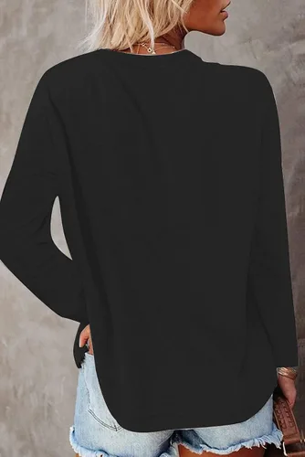 Vista 2 de NEYOUQE Camisetas básicas lisas de verano y otoño para mujer, de manga largacorta, casuales, cómodas, a la moda (S-XXL)