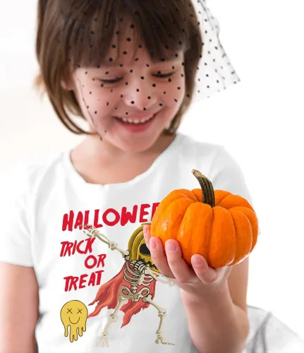 Vista 4 de Disfraz de Halloween para niños, espeluznante calabaza de Halloween para niños y niñas, divertido disfraz de Halloween de manga corta
