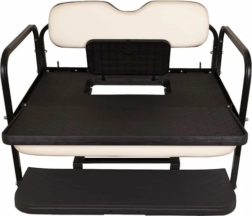 Vista 7 de Mach3 Yamaha G19 / G22 Kit de asiento trasero abatible para carrito de golf Blanco