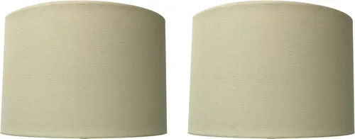 Vista 21 de Royal Designs, Inc. HB-641UT-9BG Pantalla de lámpara de tambor poco profundo con tapiz, Uno Fitter, 8 x 9 x 7, beige