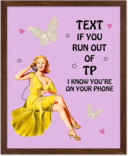 Vista 40 de Poster Master Pin Up Girl Poster - Better Late Than Ugly Print - Butterfly Art - Modern Art - Trendy Art - Gift for Men & Women - Funny Decor for
