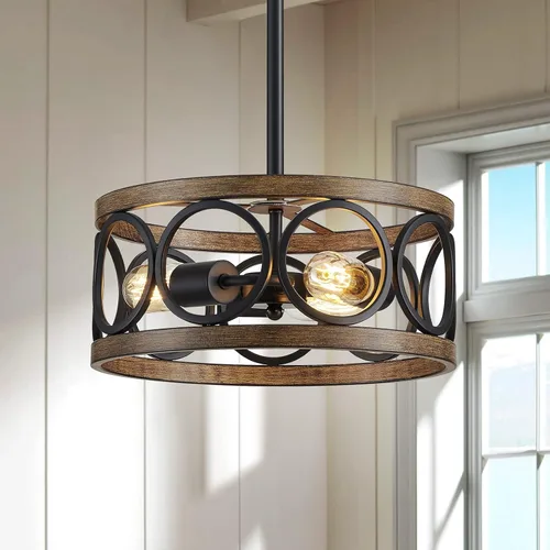 Vista 10 de XINGQI Candelabro moderno de 3 luces, lámpara colgante de 13", altura ajustable, accesorios de iluminación para comedor, dormitorio, sala de estar
