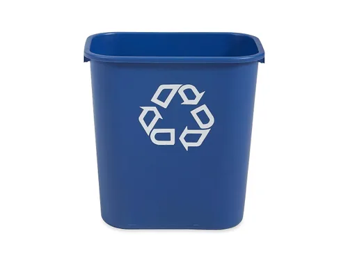 Vista 22 de Rubbermaid Commercial Products - Basurero de escritorio de resina plástica Azul