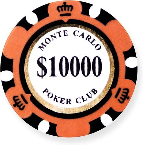 Vista 5 de MRC 50pcs Monte Carlo Poker Club 3-Tone Clay Composite 0.49 oz Heavy Poker Chips