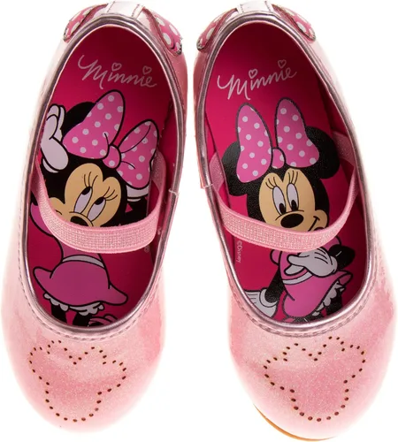 Vista 4 de Disney Frozen Elsa Minnie Mouse - Zapatos planos Mary Jane para niñas disfraz de princesa de personaje de gelatina para niños ballet bailarina