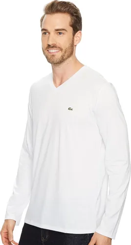 Vista 2 de Lacoste Camiseta de manga larga con cuello en V para hombre