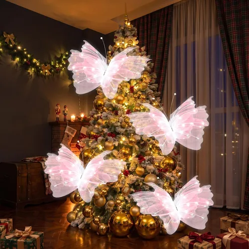 Vista 17 de Yinkin 2 piezas de 20 pulgadas de Navidad grandes 3D LED decoraciones