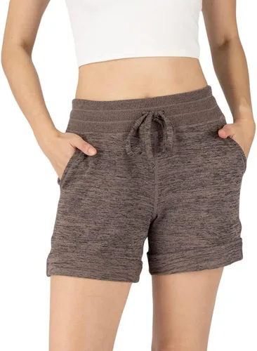 Vista 2 de 90 Degree by Reflex - Pantalones cortos deportivos para mujer, suaves, cómodos, con bolsillos y con cordón, para descansar