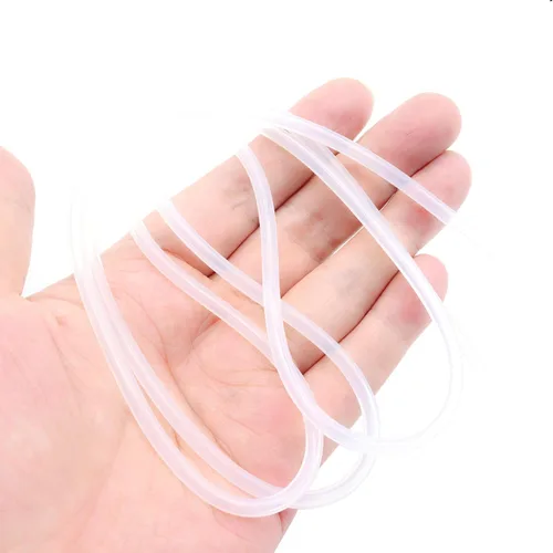 Vista 5 de Tubo de Silicona 3/32"(2mm) DI x 5/32"(4mm) DE Transparente Flexible Tubo de Goma de Silicona Agua Aire Manguera Tubo Transparente