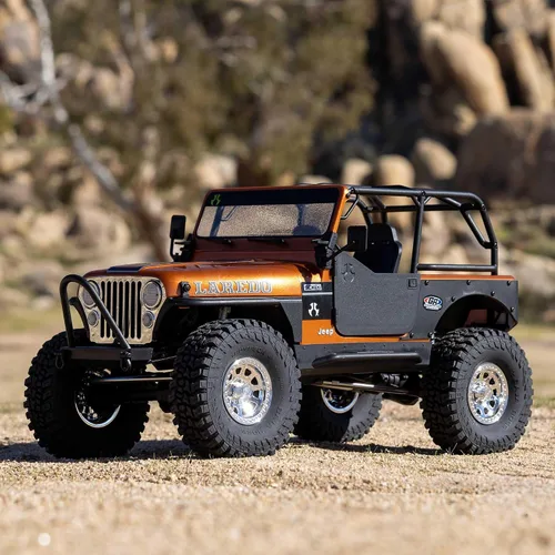 Vista 5 de Axial 1/10 SCX10 III Jeep CJ-7 4X4 RTR cepillado RC Rock Crawler, cobre